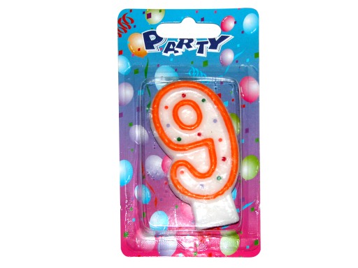 W-Svíčky dortové čísla 885042 "9"