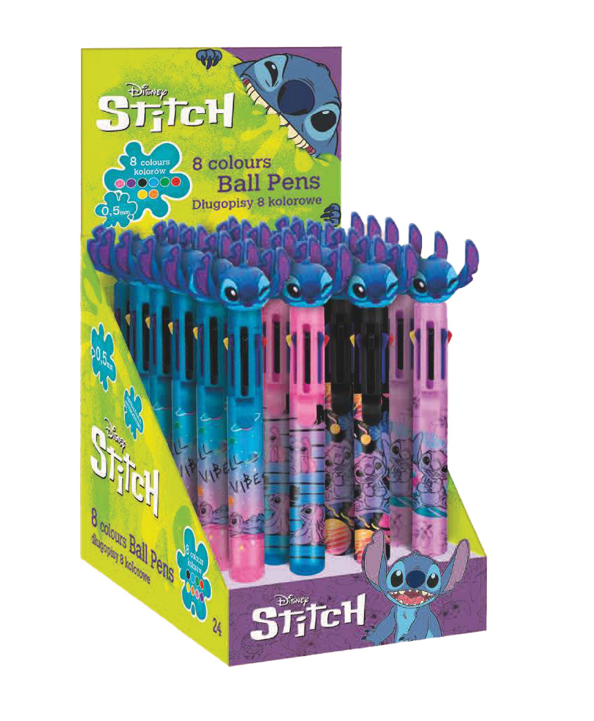 Gumovací pero Stitch 8 barevné