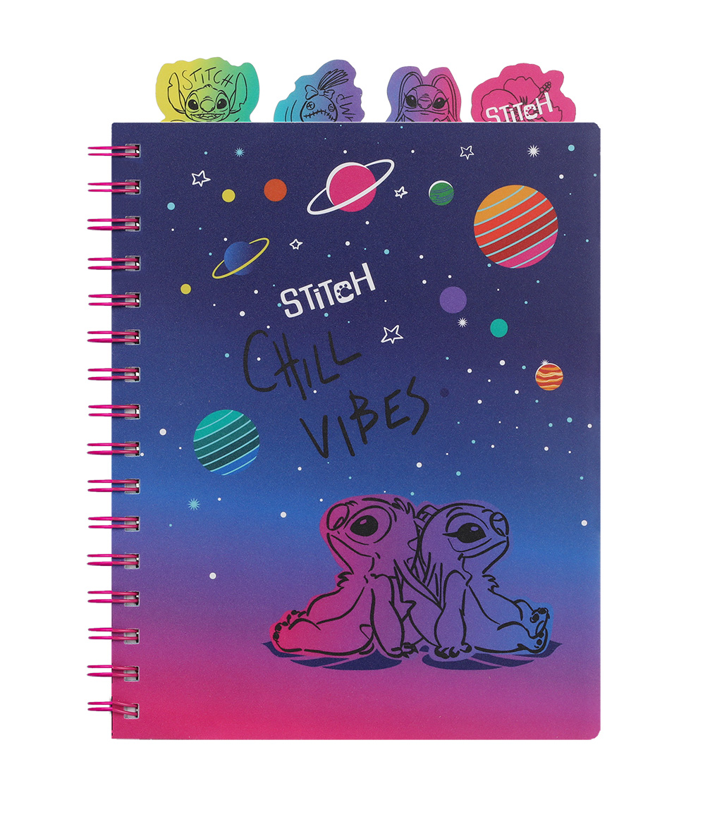 Spirálový notes A5 100 listů Stitch Chill Vibes