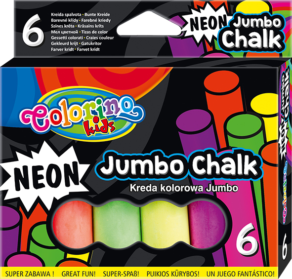 Colorino křída chodníková JUMBO neon 6ks