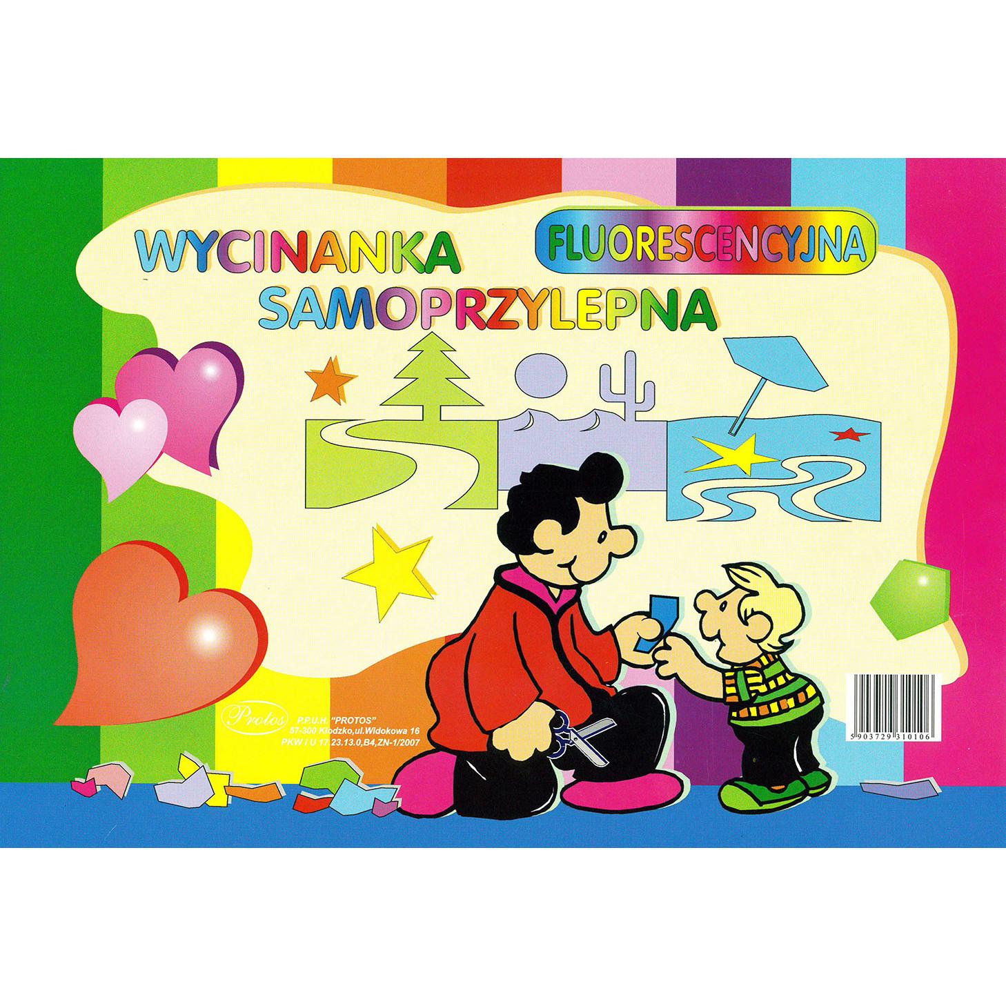 Papír samolepící sešit B4 8 listů FLUO