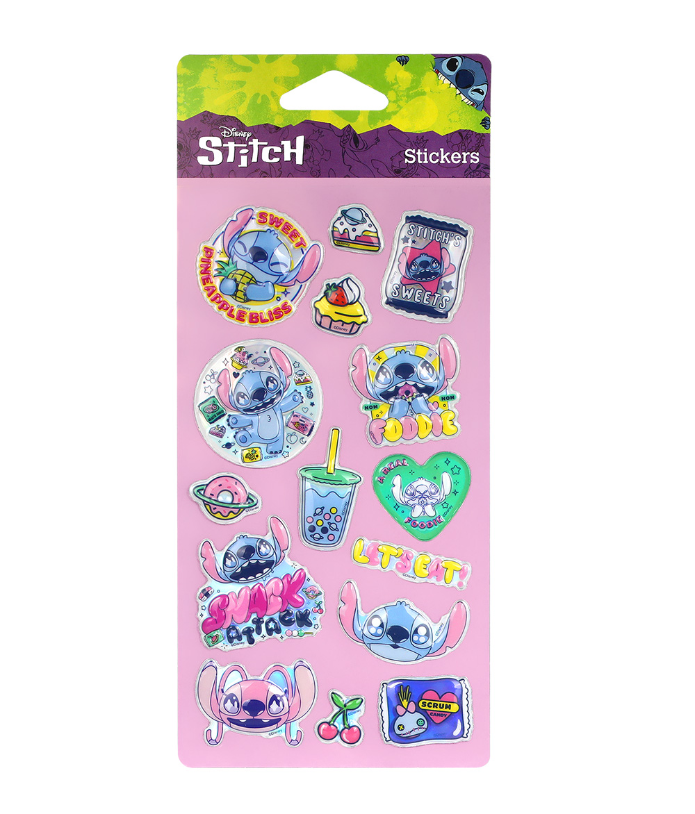 Disney STITCH samolepka POP UP 5 black