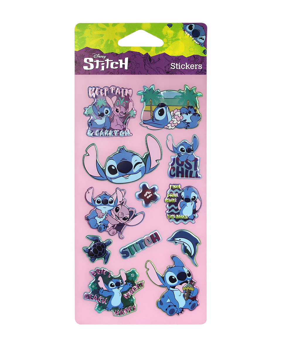 Disney STITCH samolepka POP UP 6 black