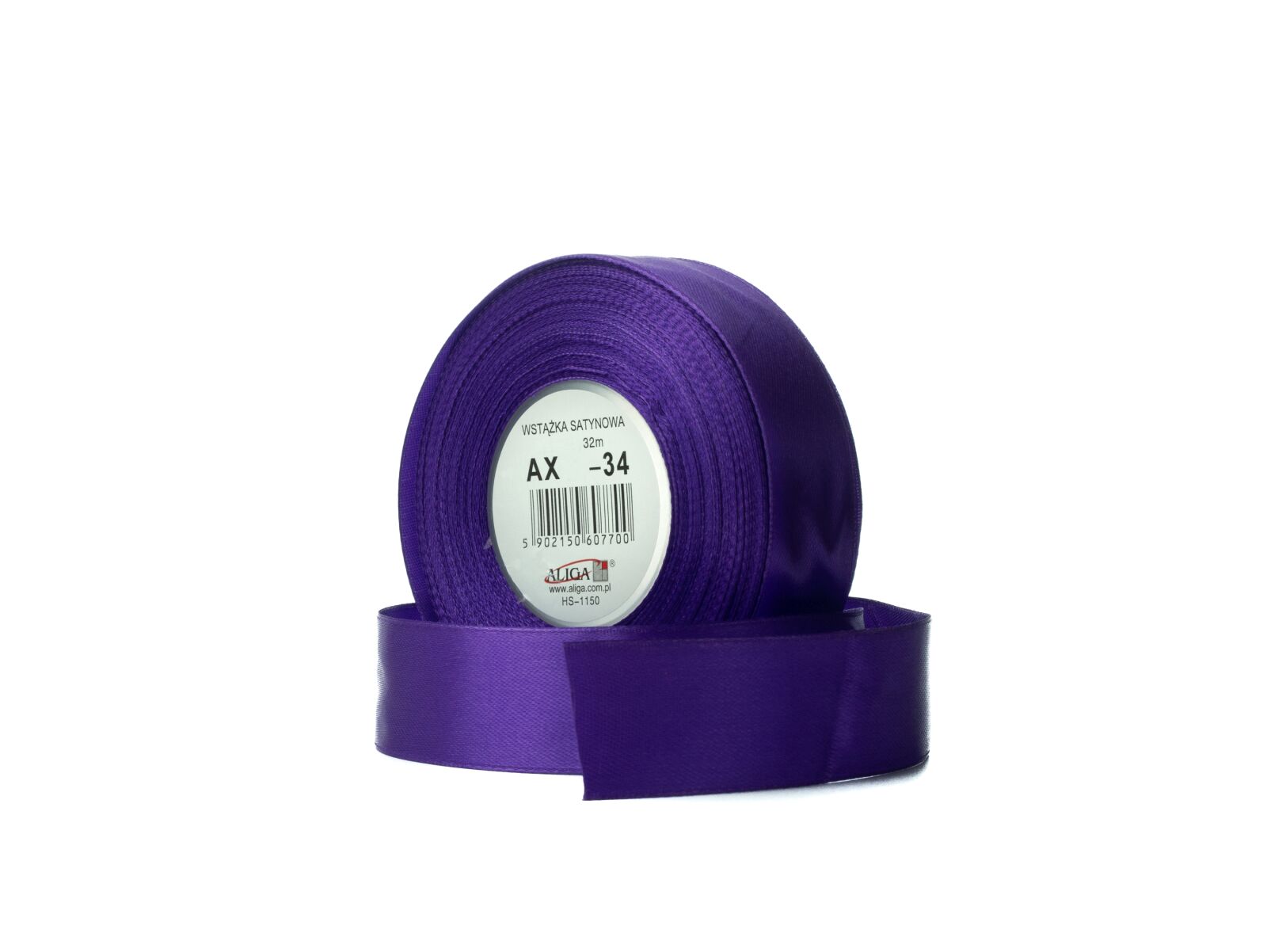 ALIGA stuha 12/32m -34 fialová hladká