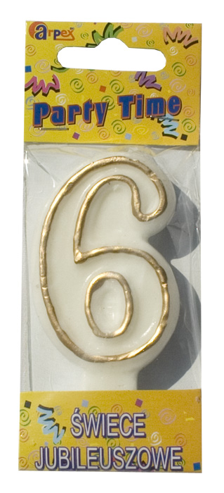 Svíčky dortové čísla  6  ARPEX