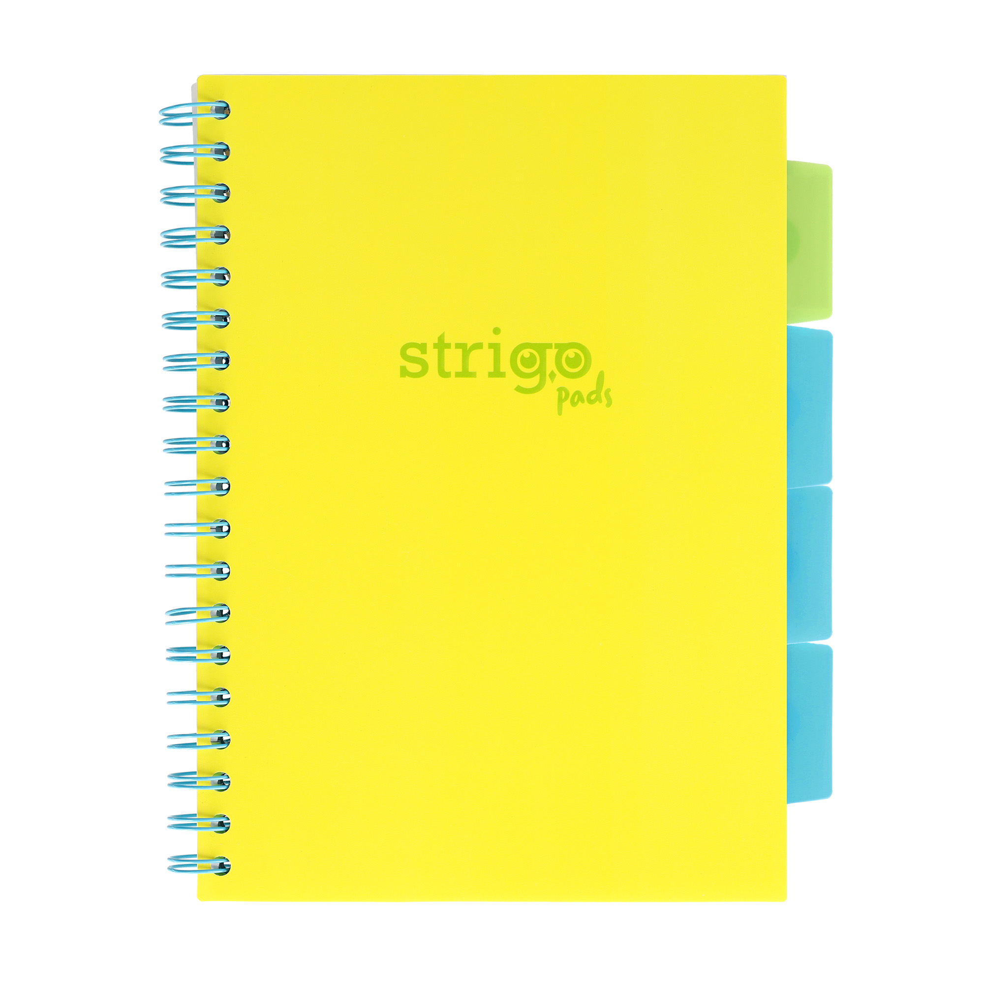 Blok Strigo B5/100l 80g NEON žlutý spirála s rozřaďovačem