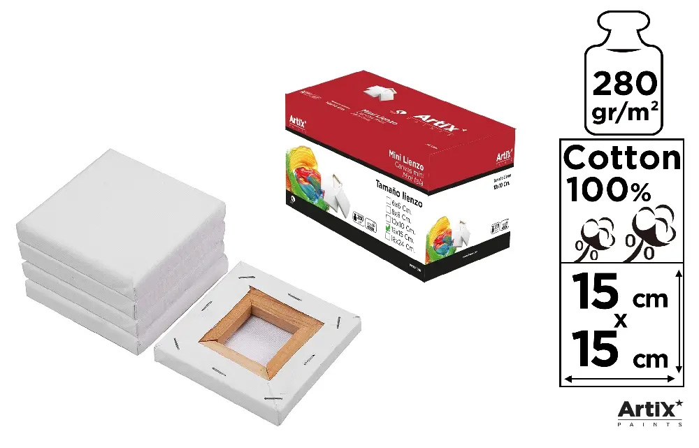 Malířské plátno 1,6 cm 15 x 15 cm