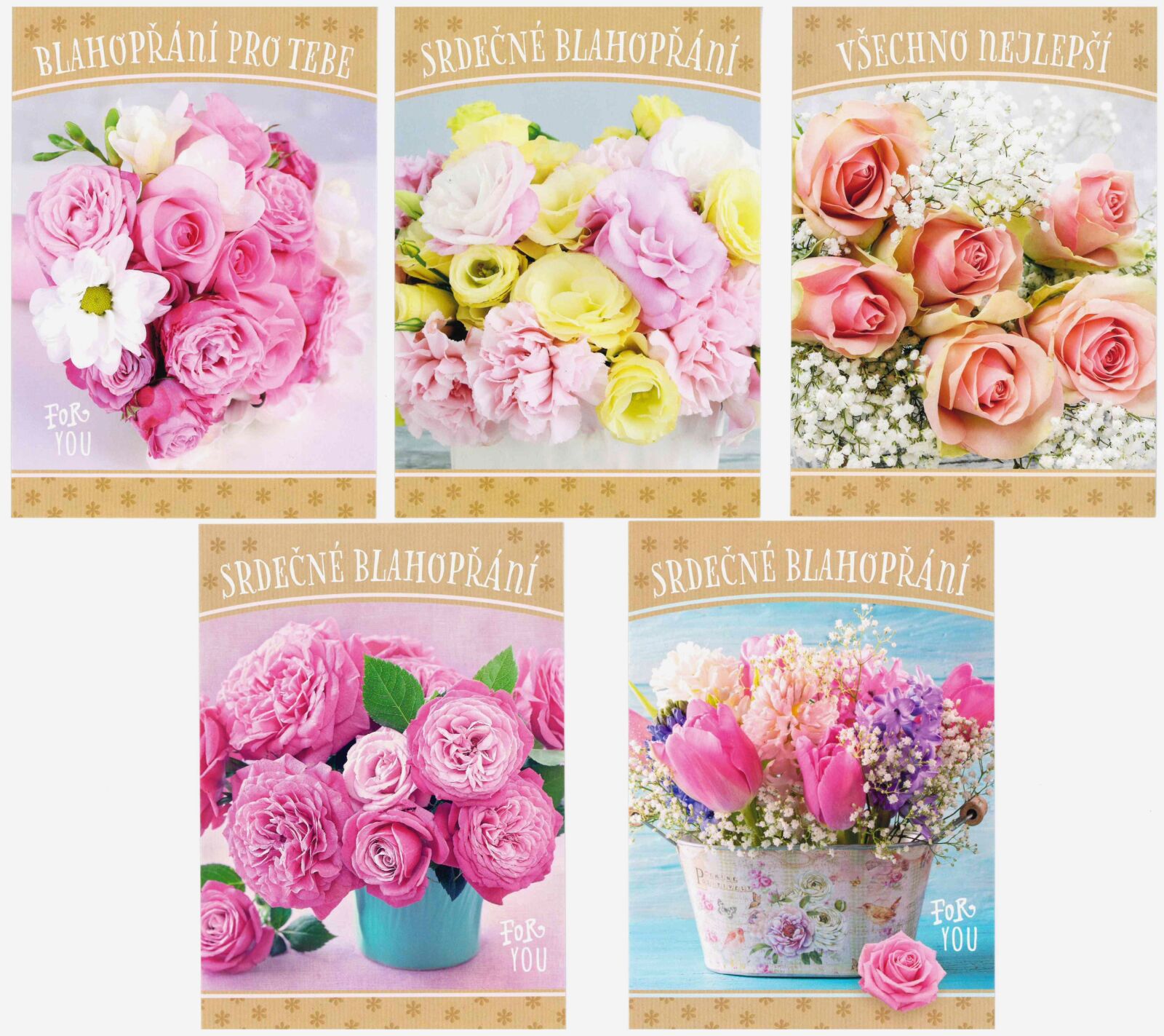 Pohlednice S-426 Kytky mix