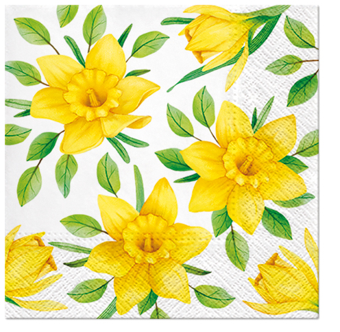 Ubrousky PAW Dekor L (20ks) Daffodils in Bloom