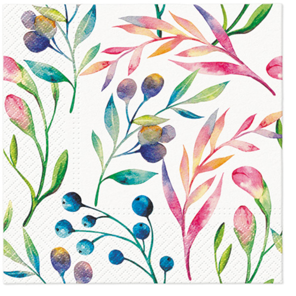 Ubrousky PAW Dekor L (20ks) Multicolored Flowers