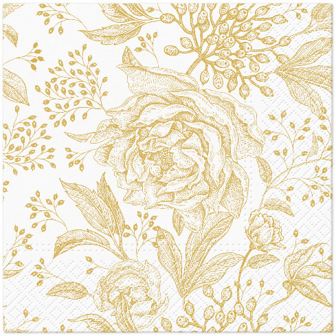 Ubrousky PAW Dekor L (20ks) Rose Peonies