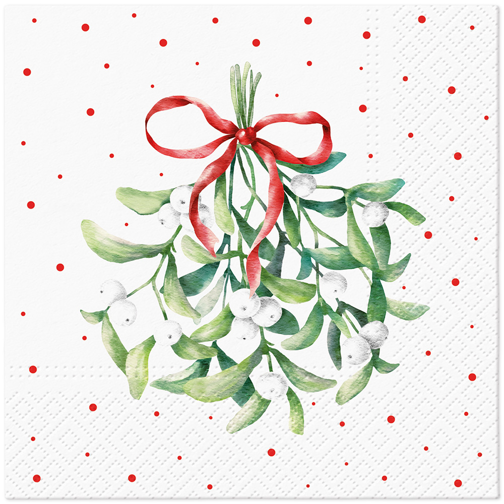 Ubrousky PAW Dekor L (20ks) Mistletoe Magic