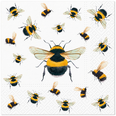 Ubrousky PAW Dekor L (20ks) Dancing Bees