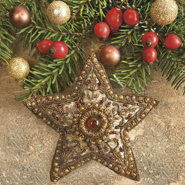 Ubrousky MAKI L (20ks) Baroque Star and Holly Berries