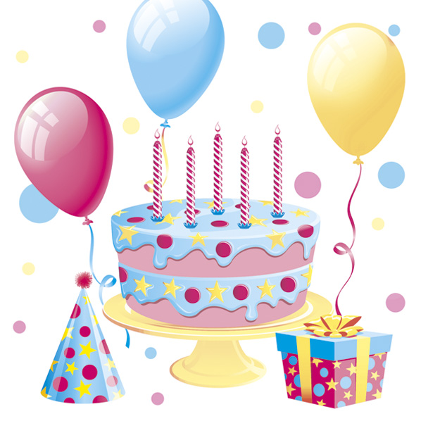 Ubrousky MAKI L (20ks) B´day Cake with Balloons