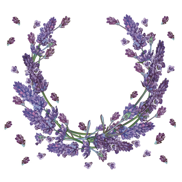 Ubrousky MAKI L (20ks) Lavender Wreath