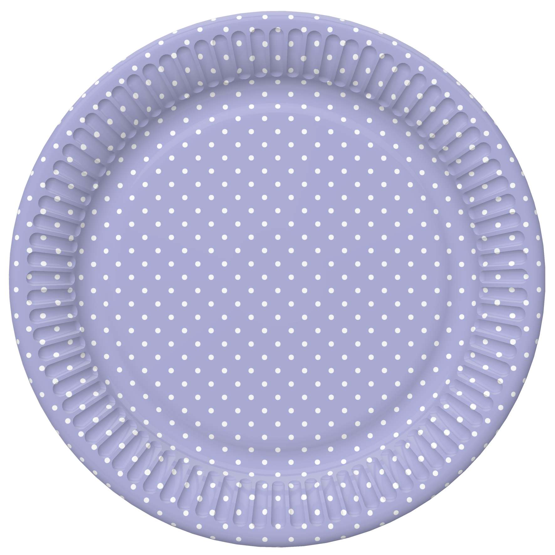 Papírový talíř velký - White Dots on Lavender