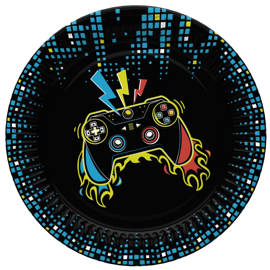 Papírový talíř malý - Play Joystick Pad