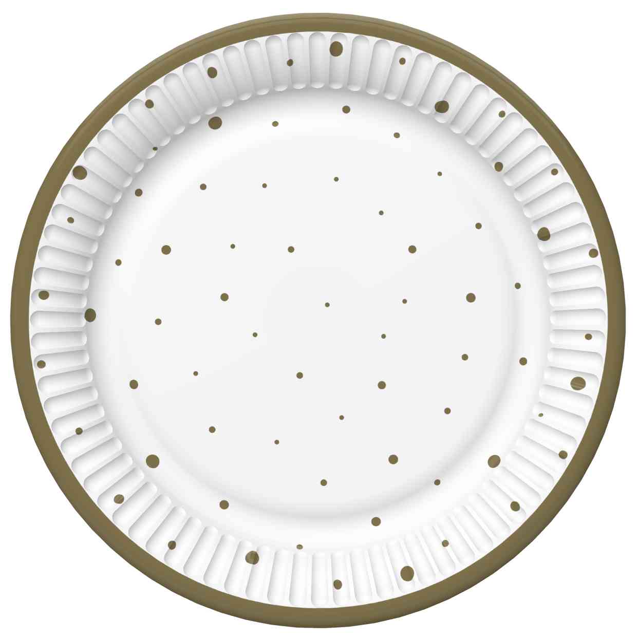 Papírový talíř velký - Ornament Gold