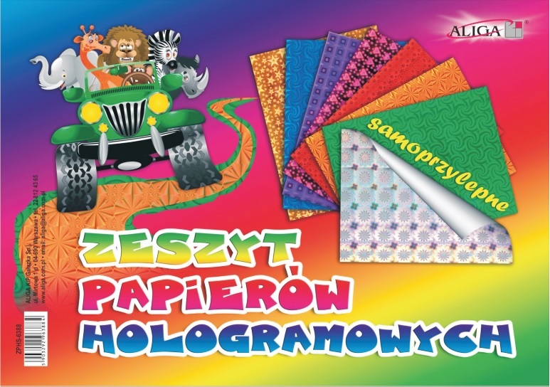 Barevné papíry B5/8 hologr. samol. 180g